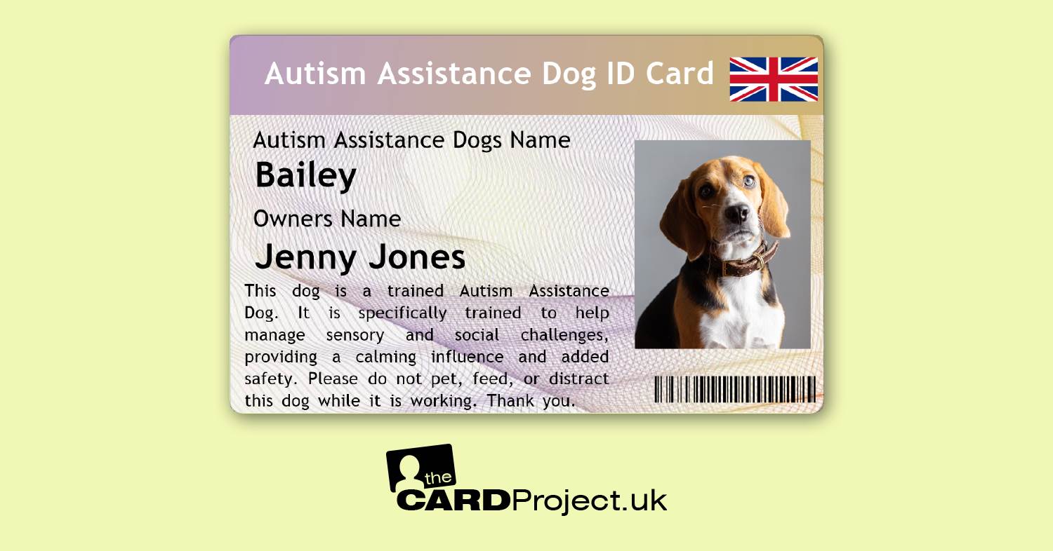 Autism Assistance Dog ID Card (FRONT)